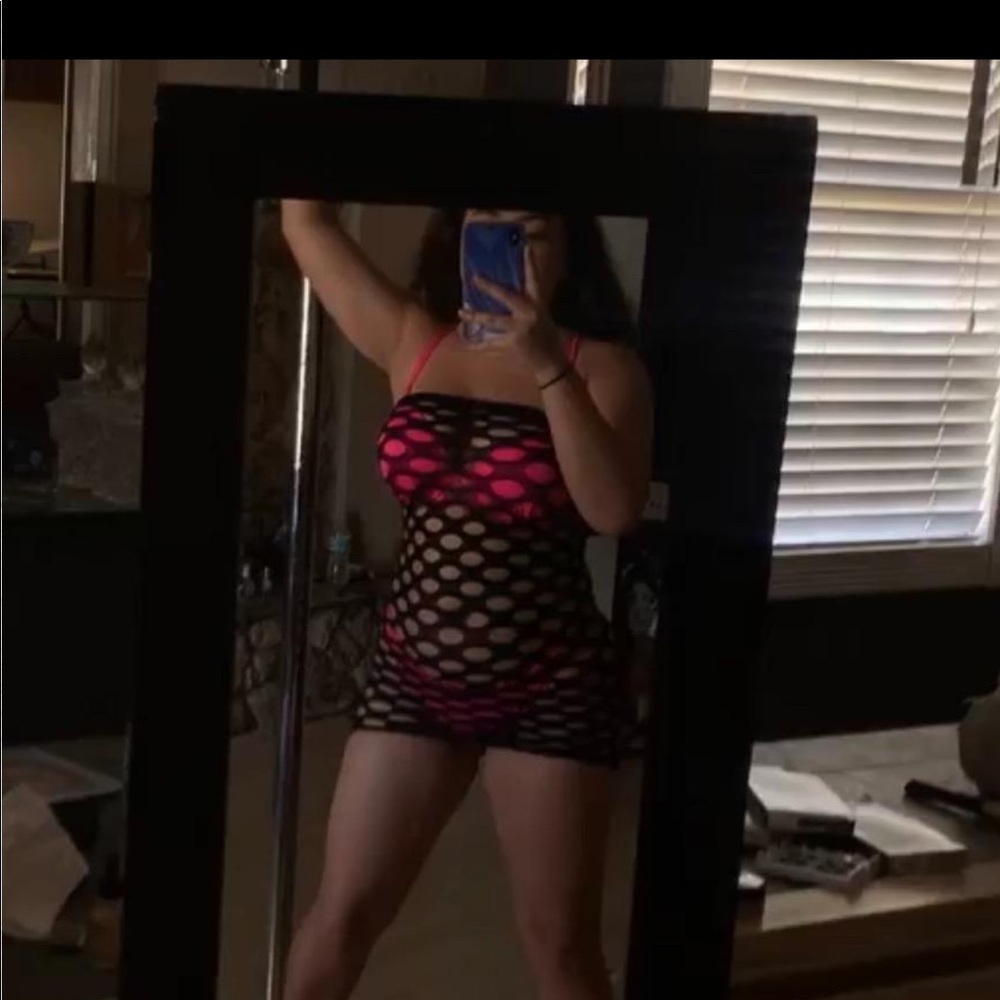 Fishnet lingerie dress